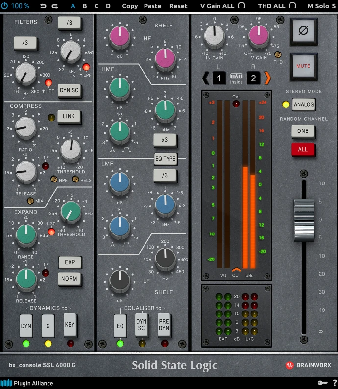 Interface de bx_console SSL 4000 G