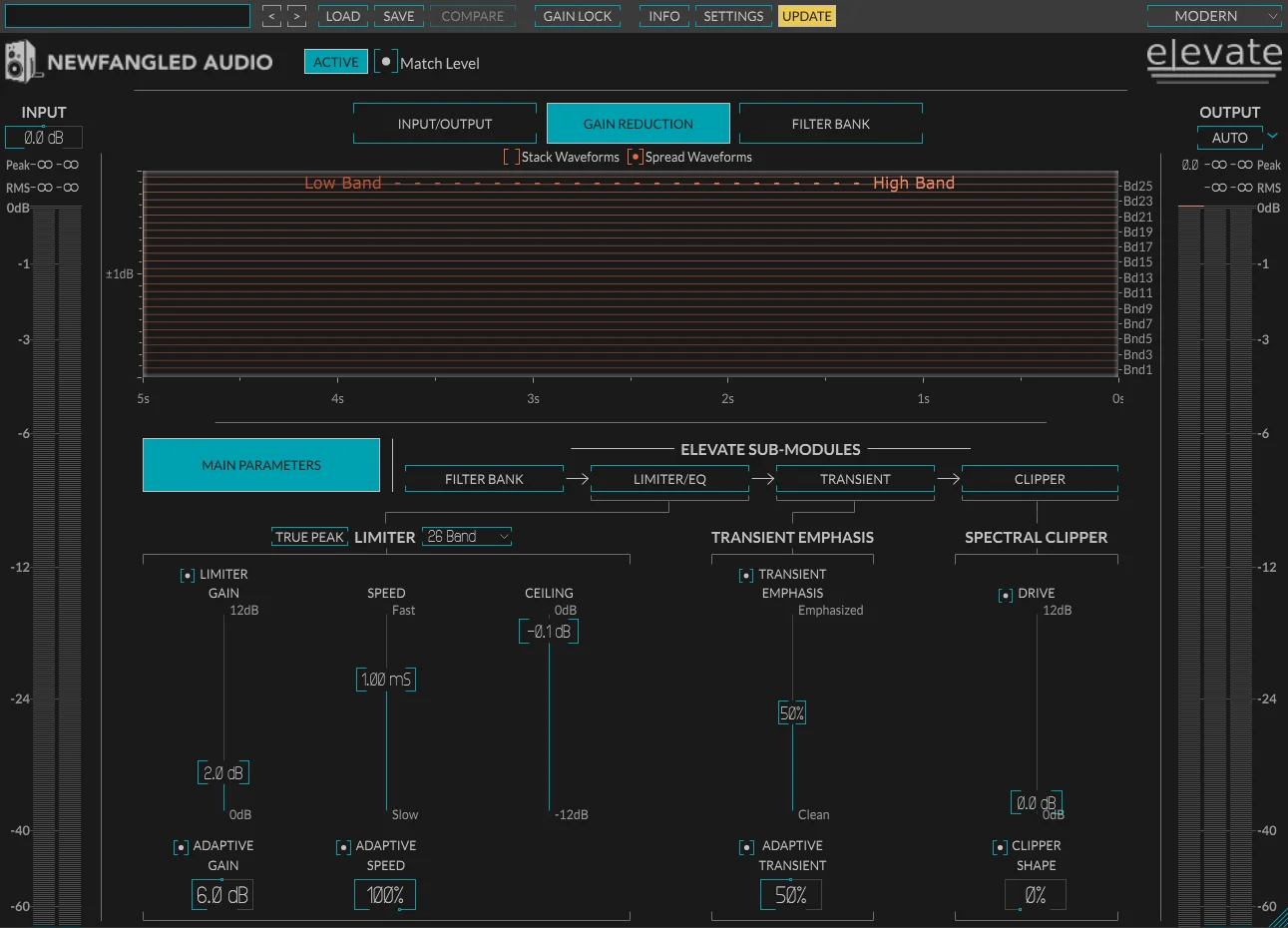 Interface de Elevate
